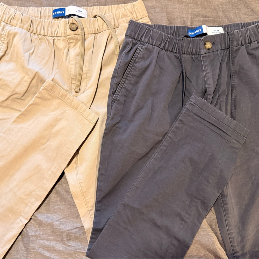 Men’s Old Navy Casual Pants - Beige and Charcoal